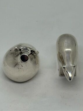Vintage Dansk Silverplate Penguin & Polar Bear Paperweights
